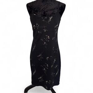 Vintage 90’s Byer Too! Black Floral Mini Dress Large
